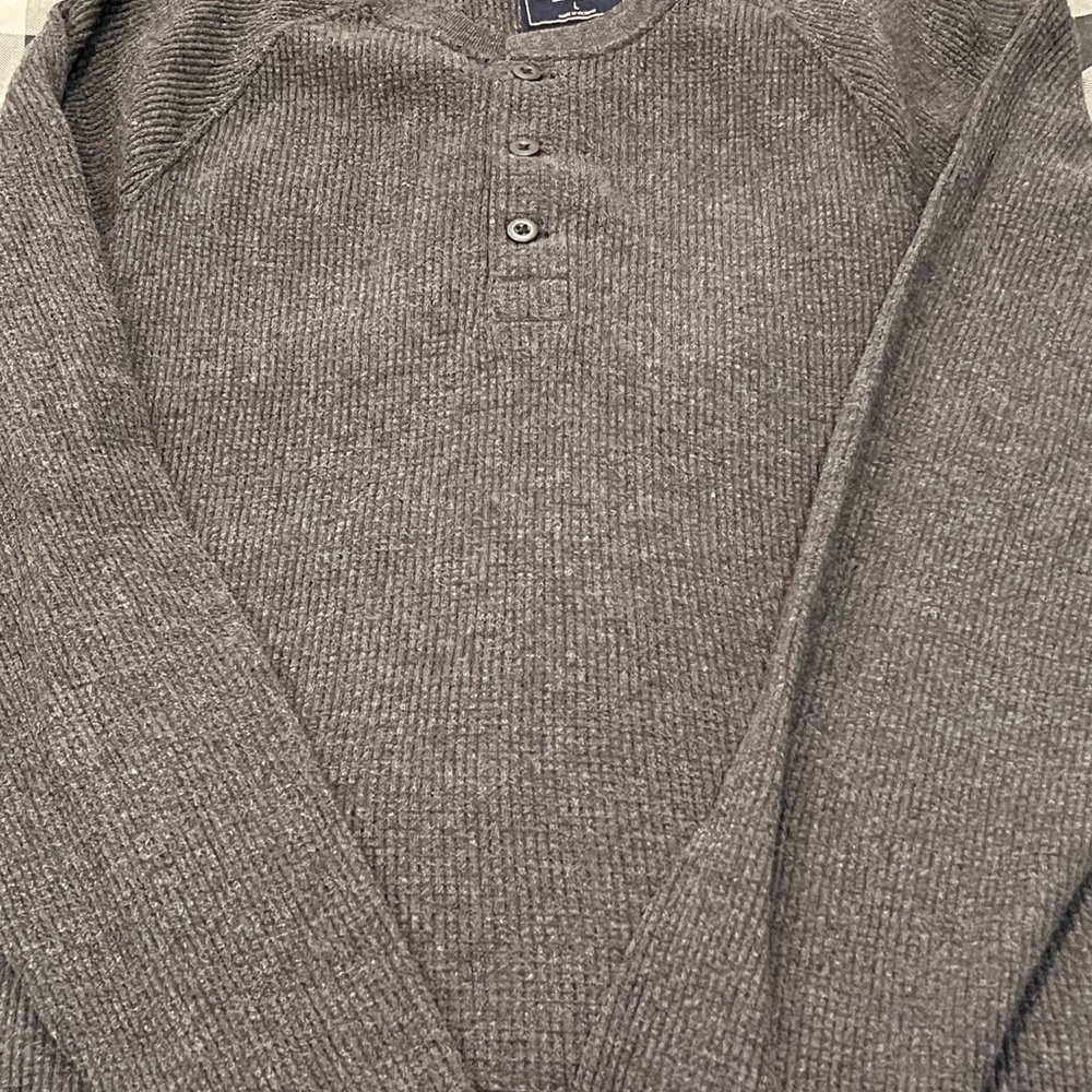Abercrombie & Fitch Charcoal Long Sleeve Henley